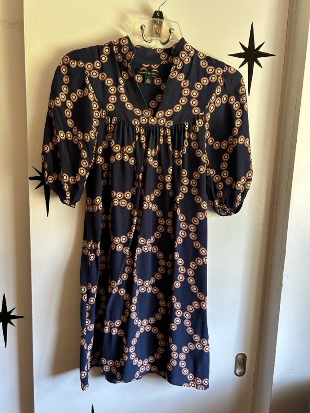 Navy Banana Republic Silk Dress